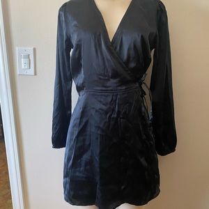 NWT - A&F- Black Mini Wrap Dress - Size S